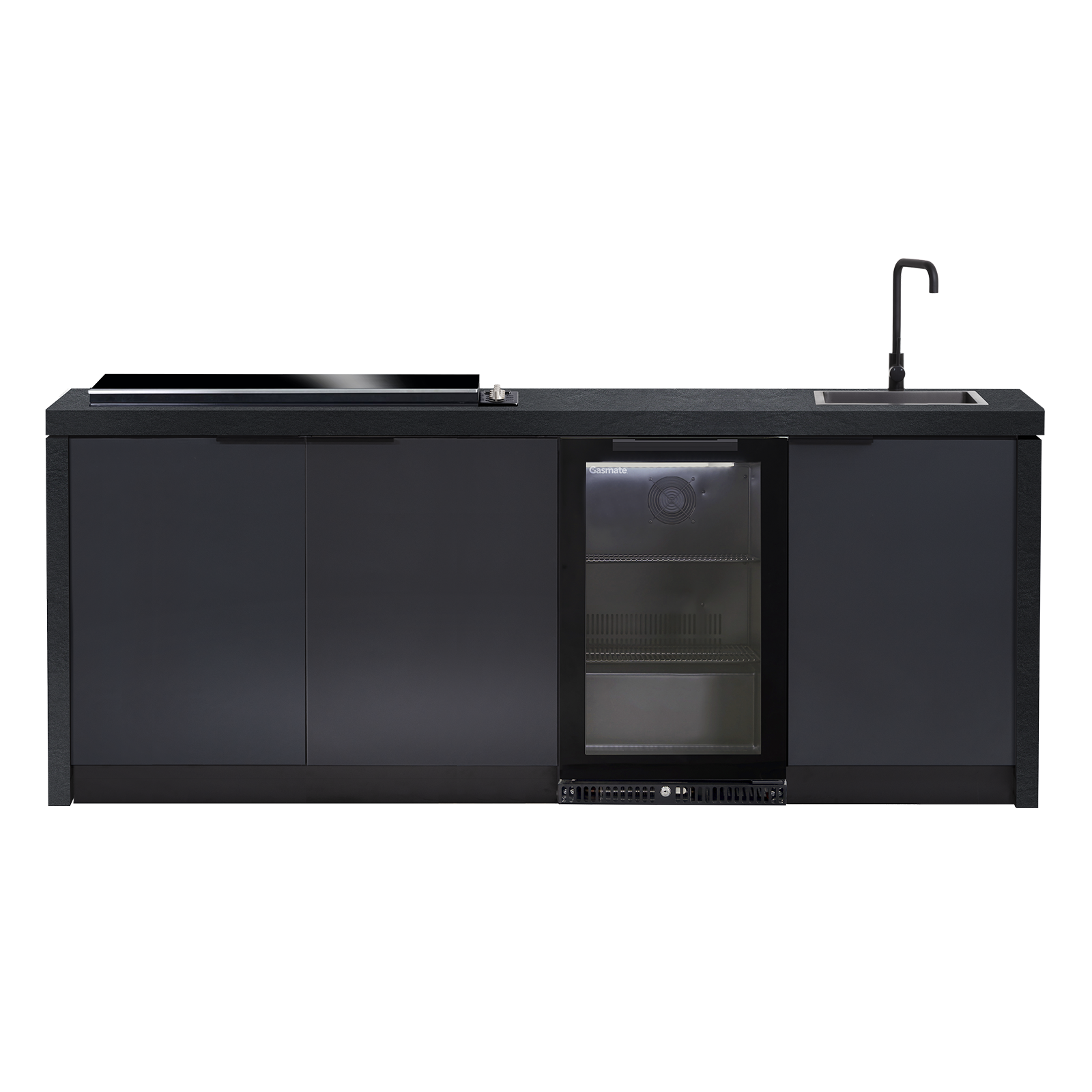 Cabinex Minimal Outdoor Kitchen with Gloss Black Artusi BBQ