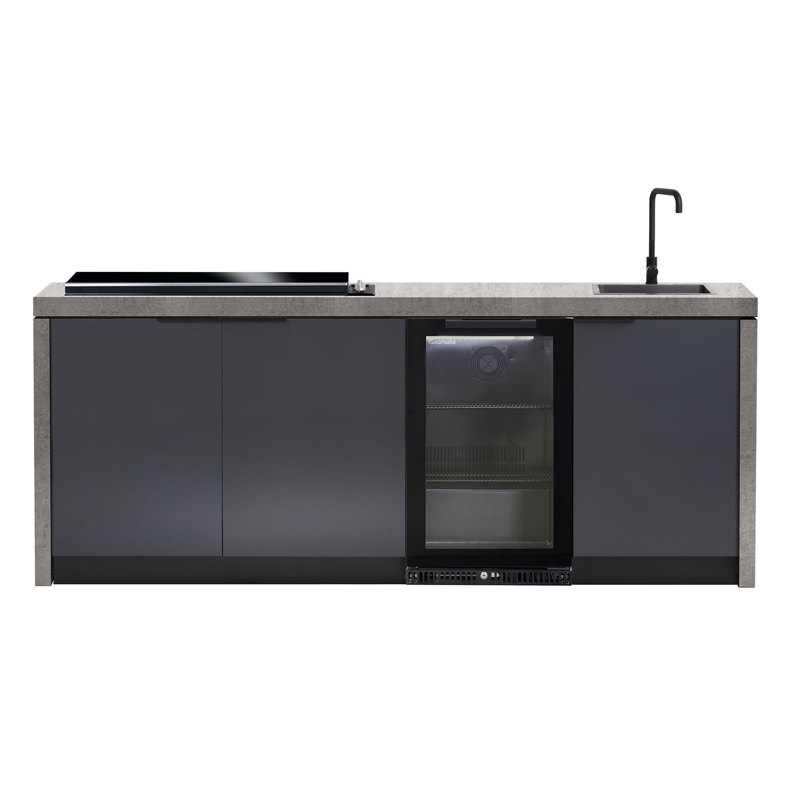 Cabinex Minimal Outdoor Kitchen with Gloss Black Artusi BBQ