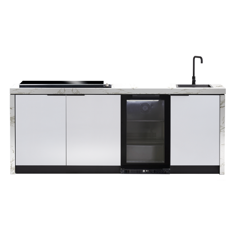 Cabinex Minimal Outdoor Kitchen with Gloss Black Artusi BBQ