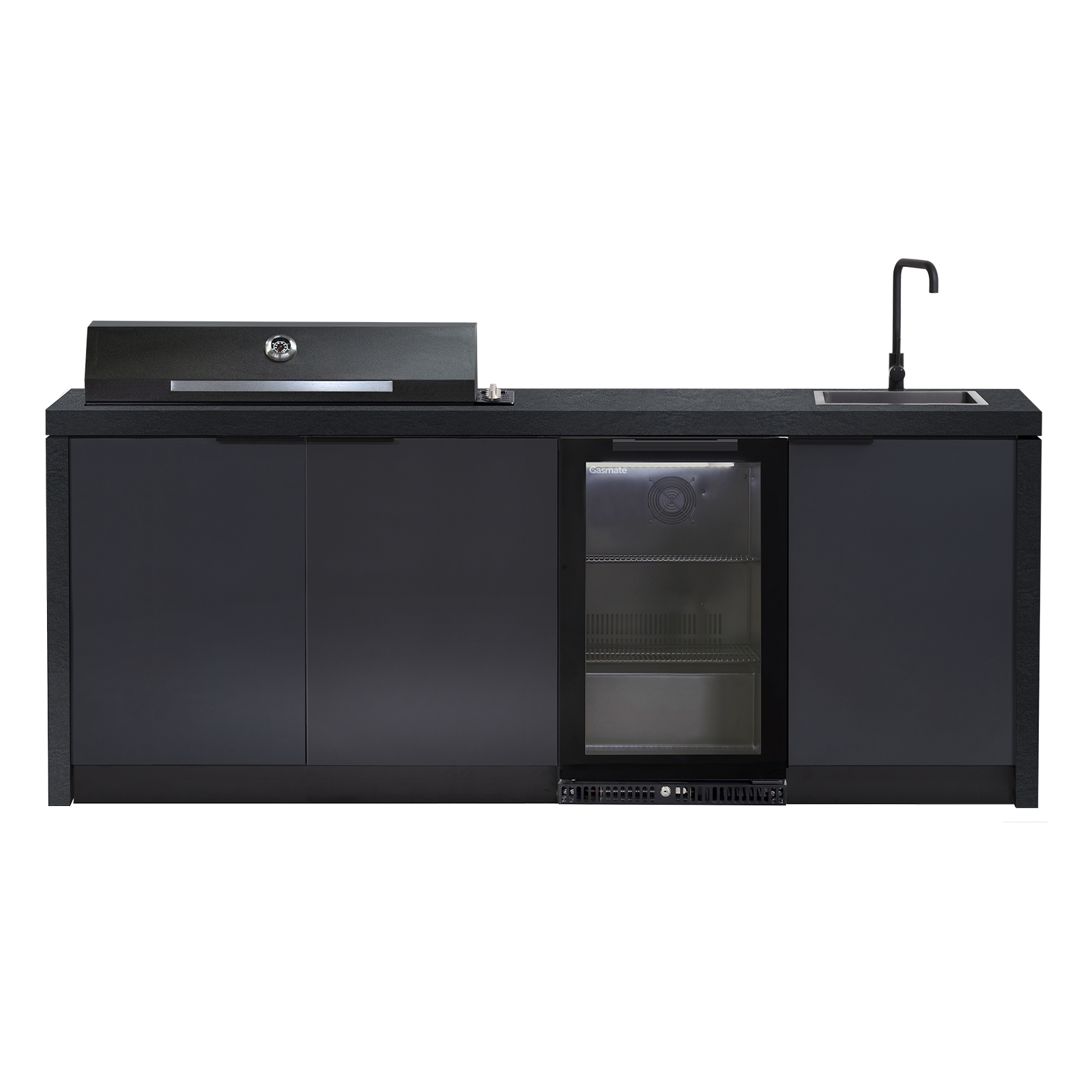 Cabinex Minimal Outdoor Kitchen with Matte Black Artusi BBQ