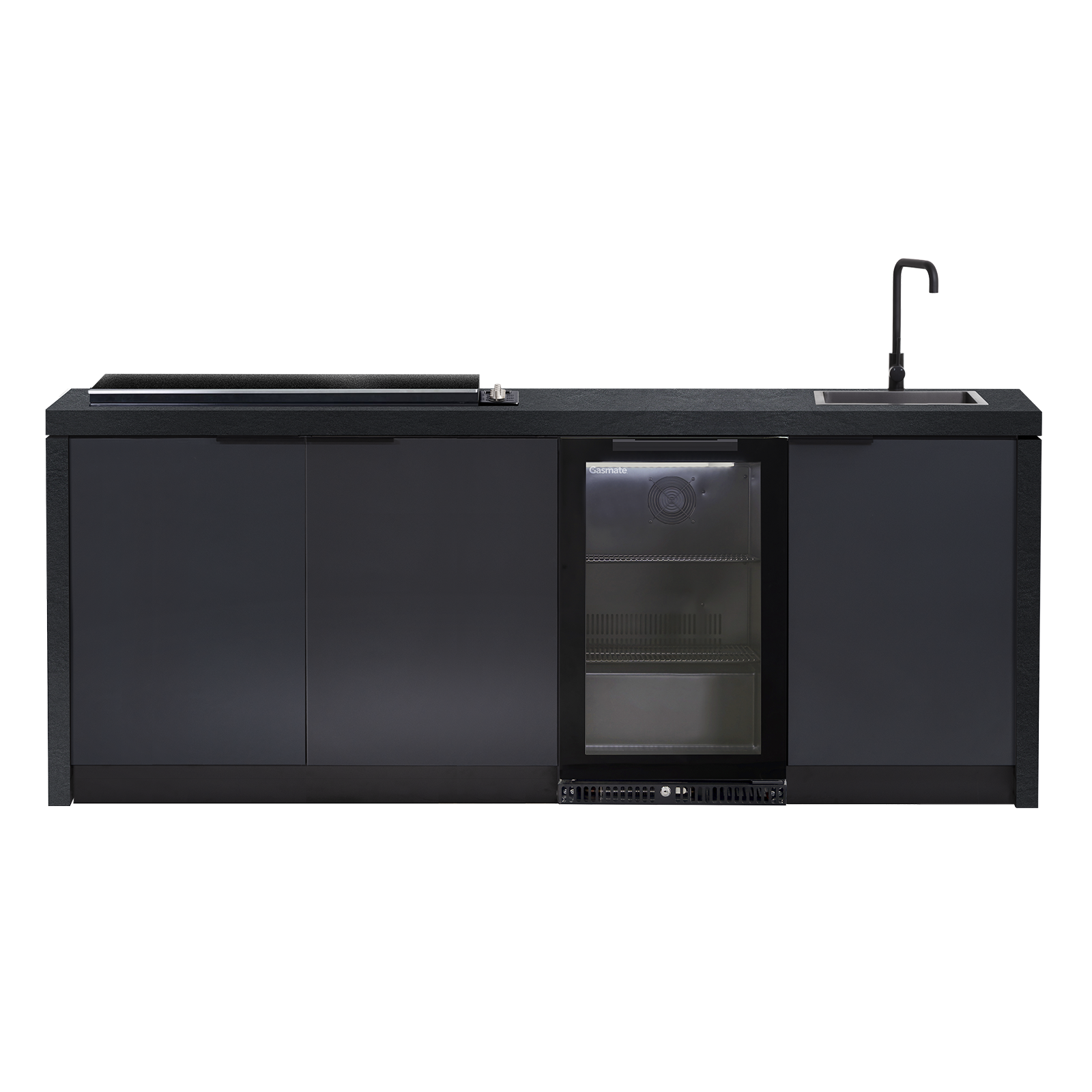 Cabinex Minimal Outdoor Kitchen with Matte Black Artusi BBQ