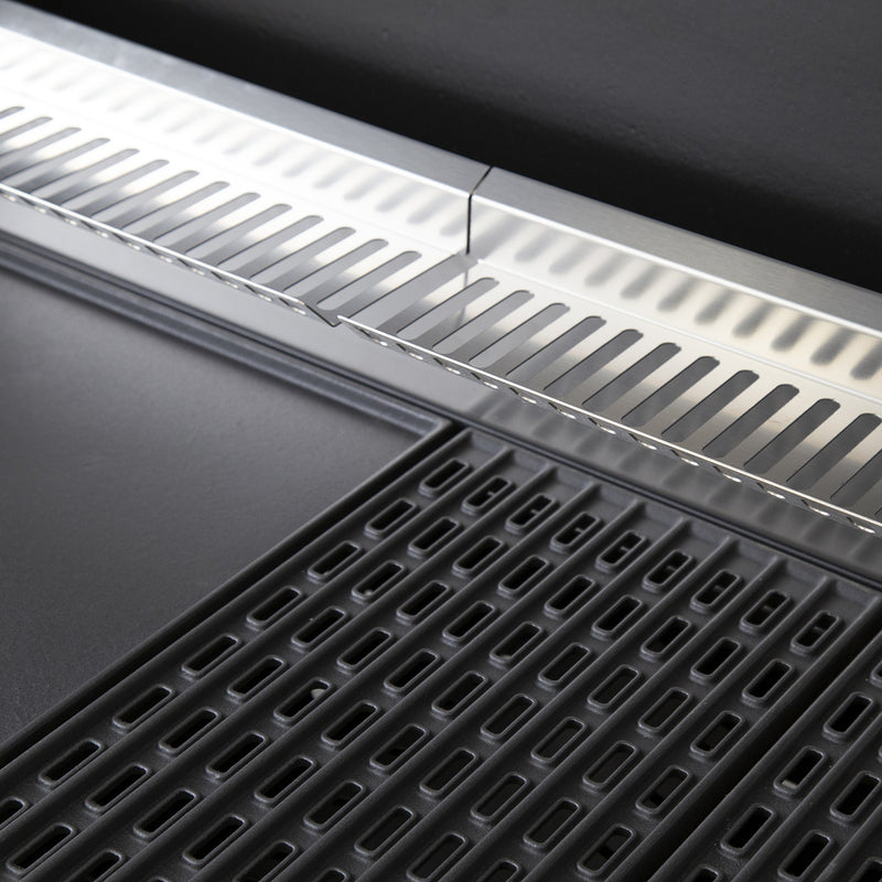 Artusi Matte Black 4 Burner Built-In BBQ with Roasting Hood
