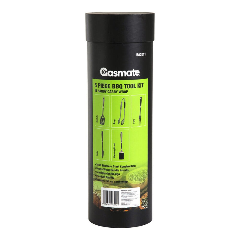 Gasmate Deluxe 5 Piece BBQ Tool Kit