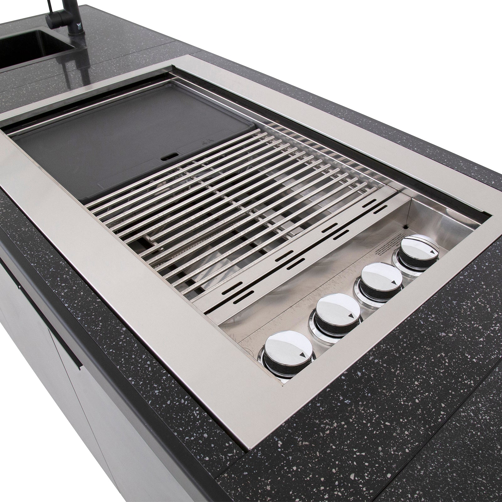 Gasmate Soho 4 Burner Drop In BBQ with Flat Lid