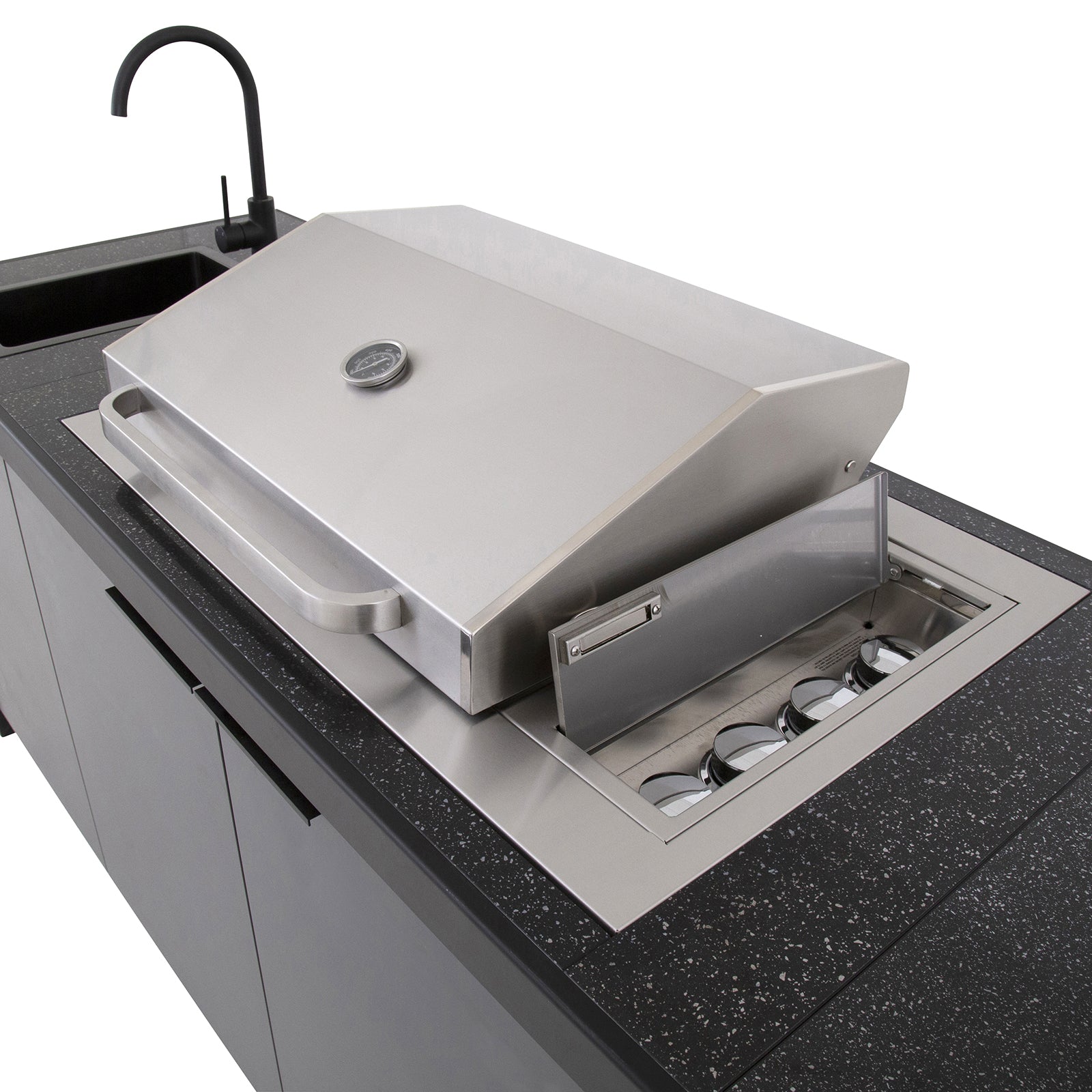 Gasmate Soho 4 Burner Drop In BBQ with Hood