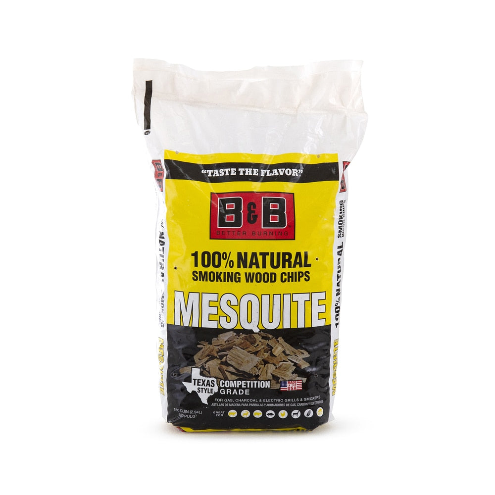 B&B Mesquite Smoking Wood Chips 180cu.in/750g