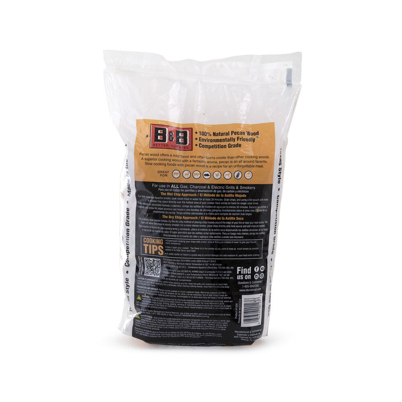 B&B Pecan Smoking Wood Chips 180cu.in/750g