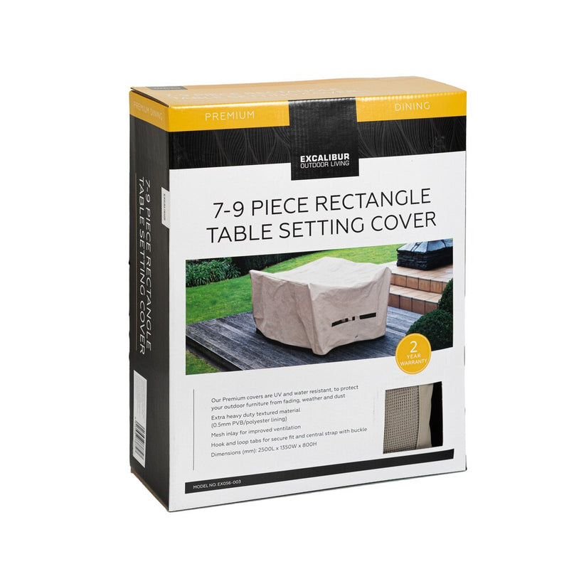 Excalibur Outdoor Living 7-9 Piece Rectangle Table Furniture Cover