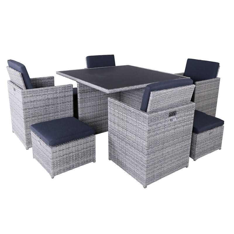 Excalibur Seaside 9 Piece Dining Setting