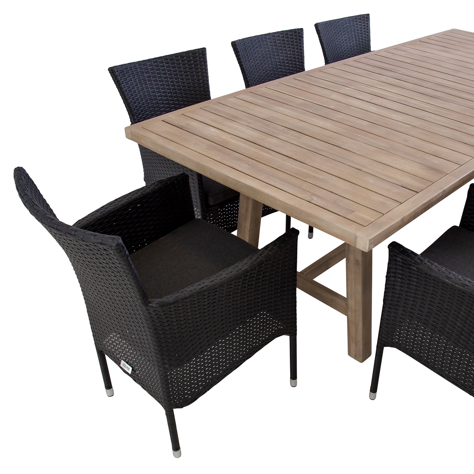 Excalibur Cherisse 9 piece Dining Setting with Capri Chairs