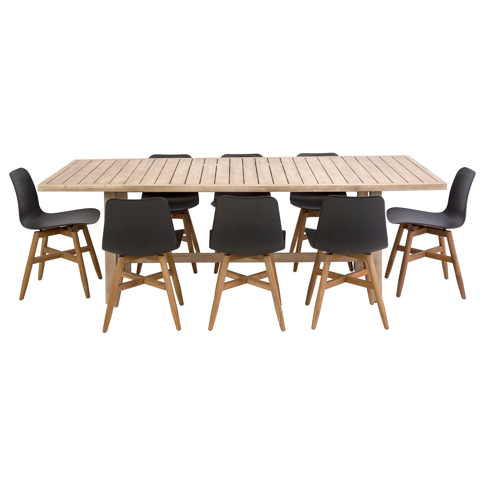 Excalibur Cherisse 9 piece Dining Setting with St Tropez Chairs