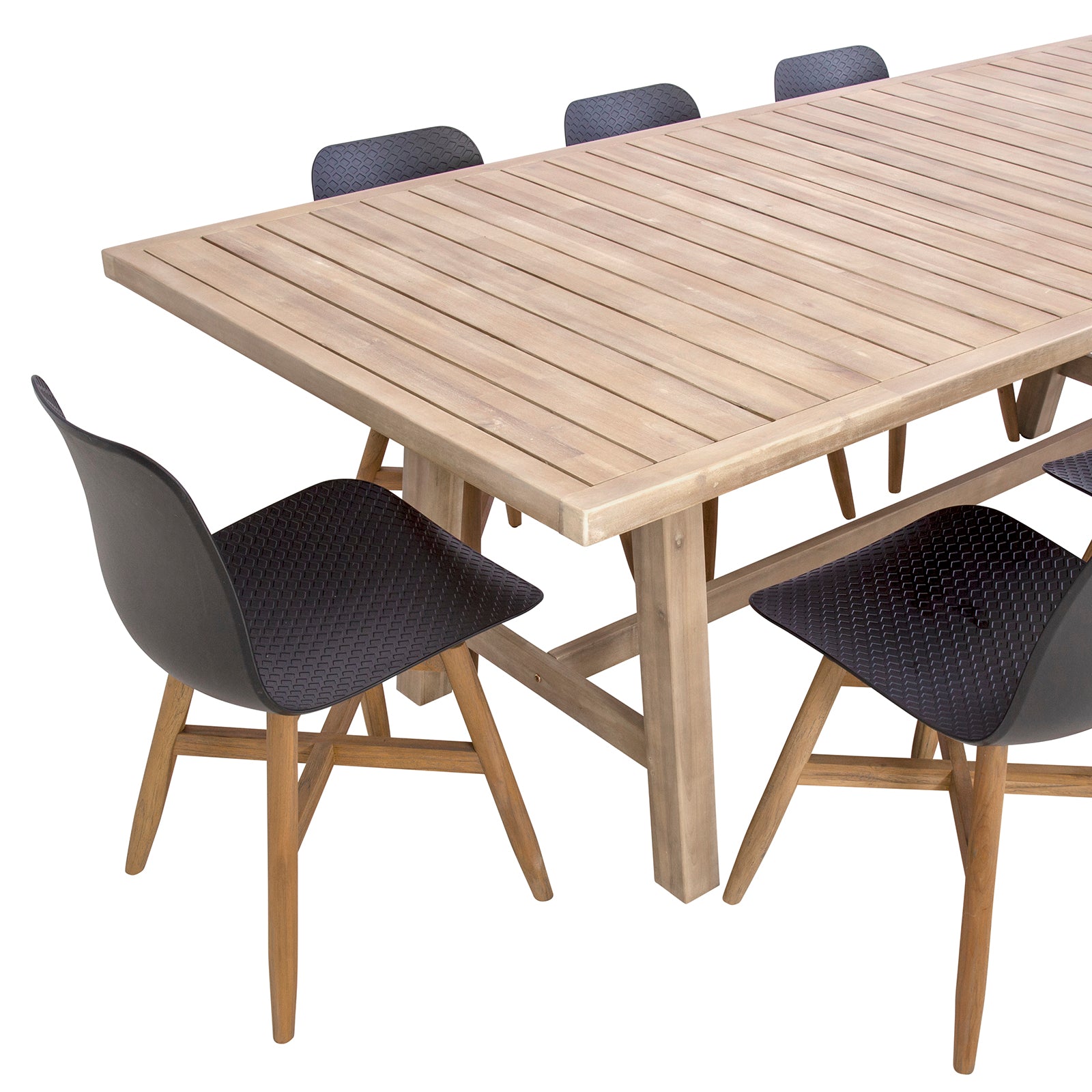 Excalibur Cherisse 9 piece Dining Setting with St Tropez Chairs