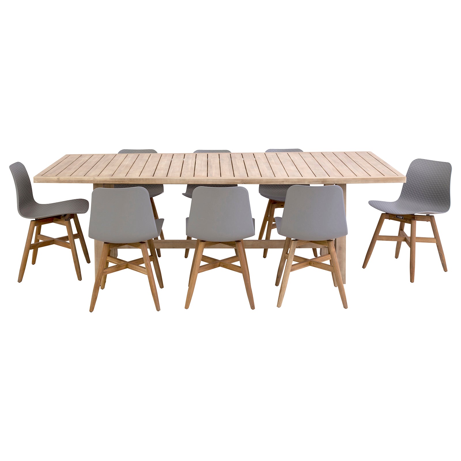 Excalibur Cherisse 9 piece Dining Setting with St Tropez Chairs
