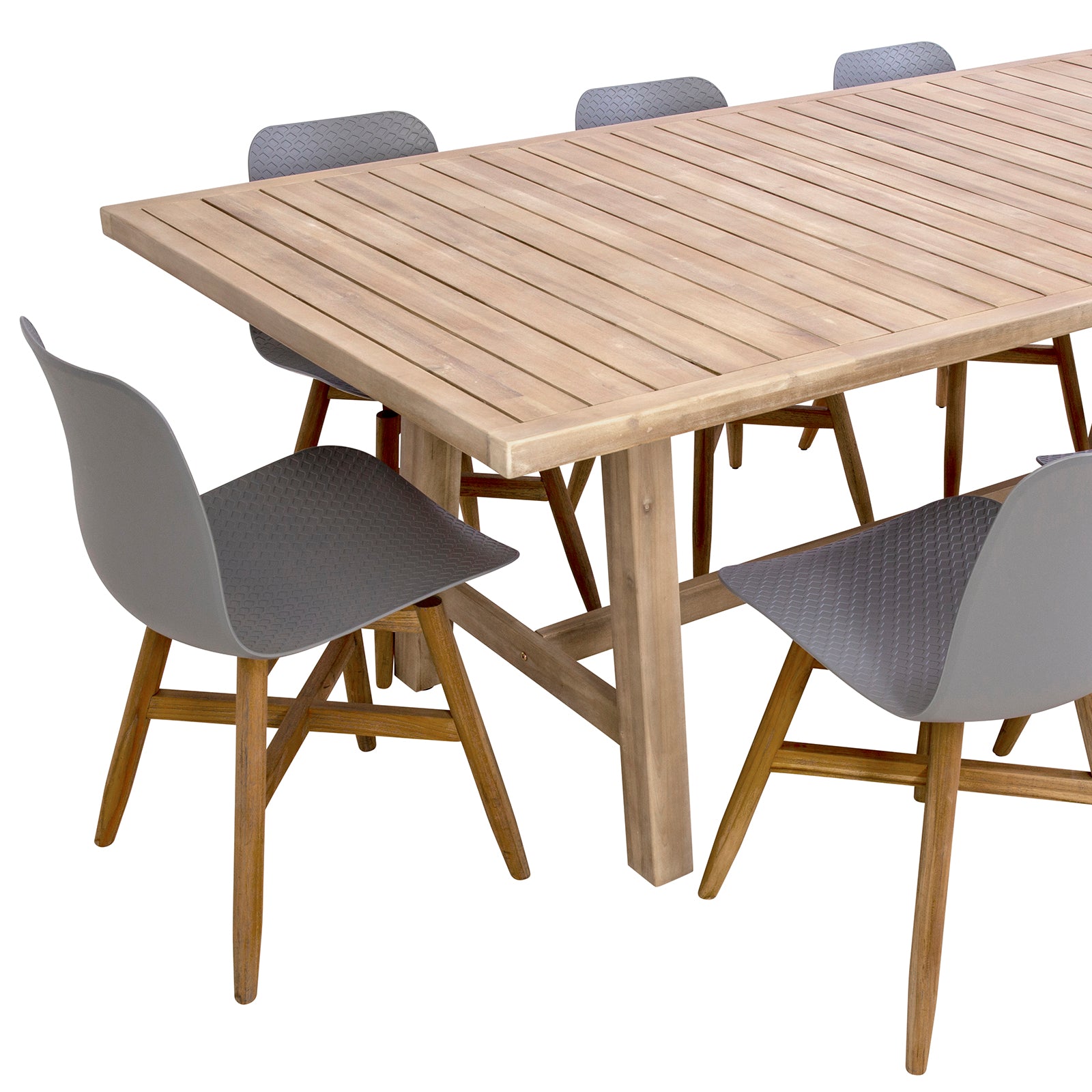 Excalibur Cherisse 9 piece Dining Setting with St Tropez Chairs