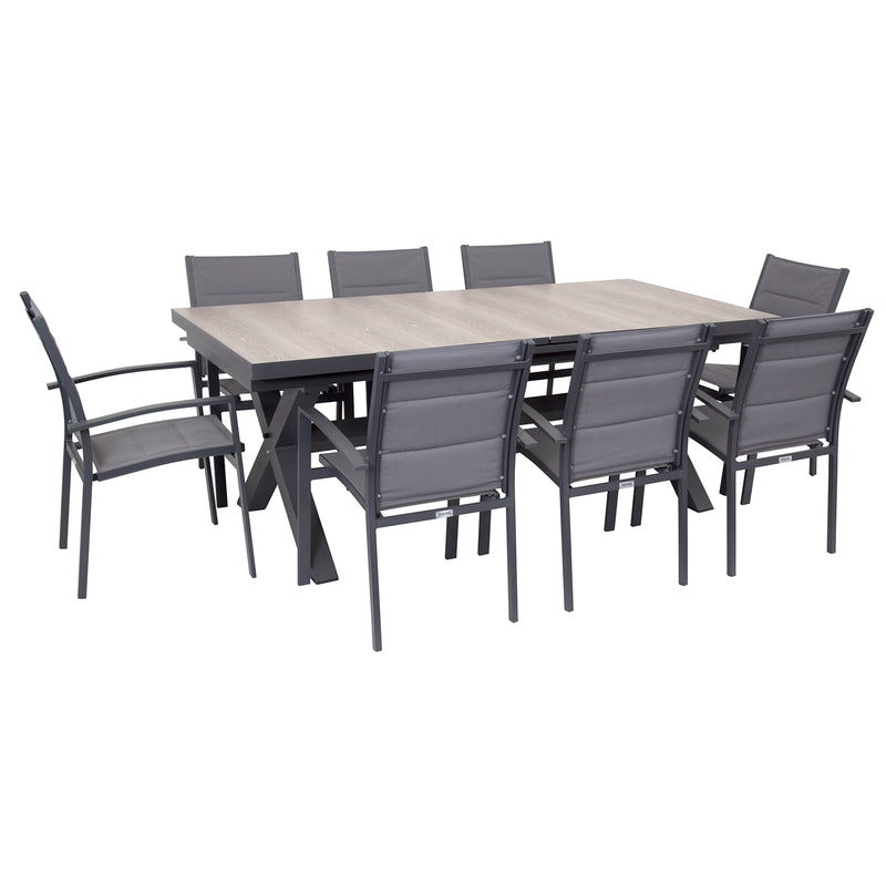 Excalibur Sultan Extension Dining Setting with Valencia Chairs
