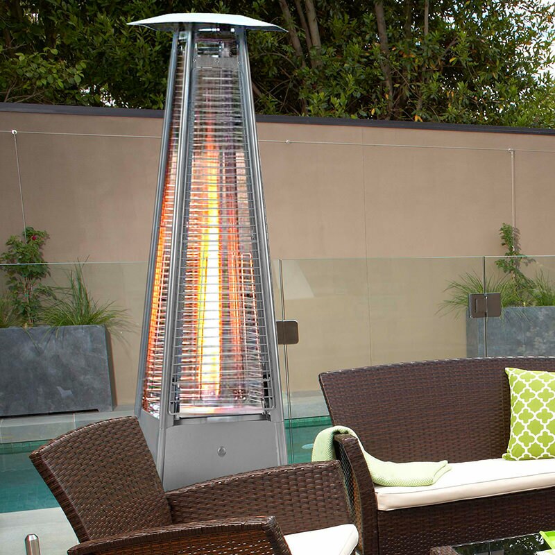 Pyramid Patio Fiammetta Matt Black Outdoor Gas Pyramid Heater