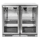 Bundle Artusi Stainless Steel Flat Lid BBQ & Gasmate Double Door Fridge 228L with Gasmate 120cm Rangehood