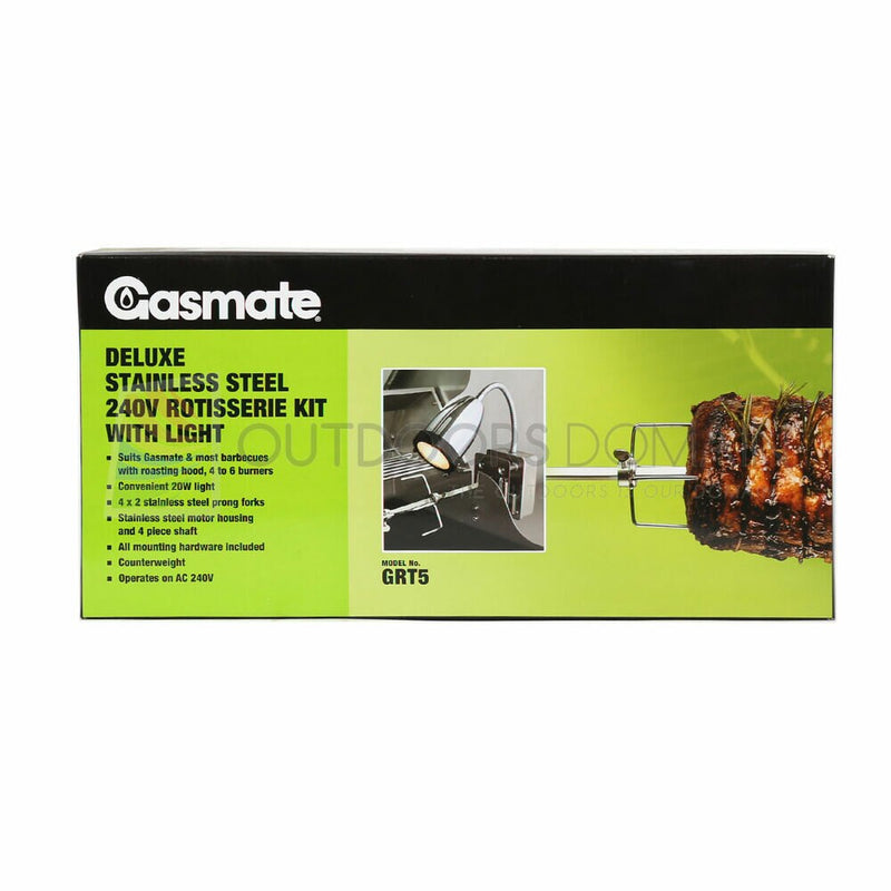 Gasmate Stainless Steel Rotisserie with Spotlight