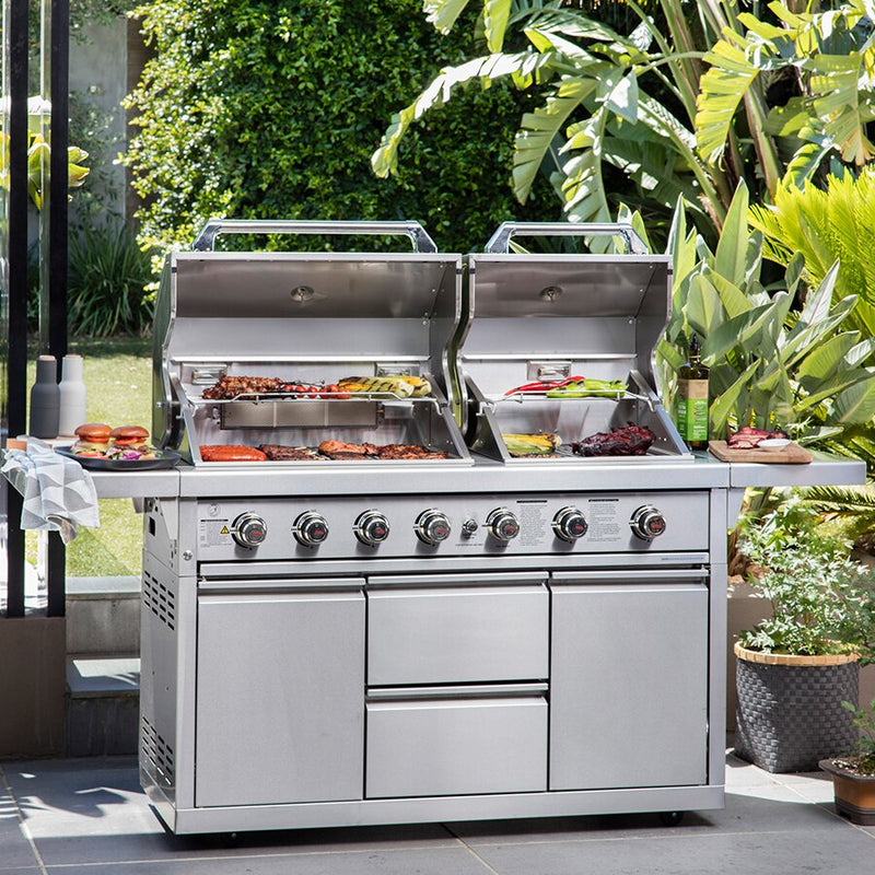 Gasmaster Hero Twin Hood 6 Burner BBQ