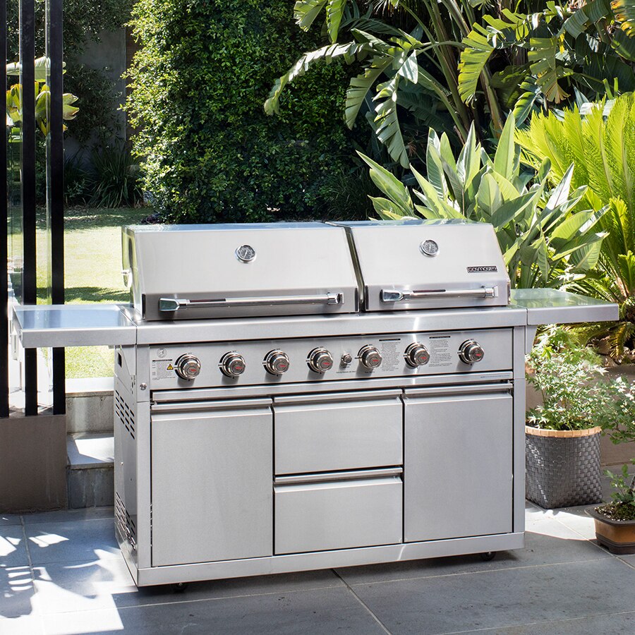 Gasmaster Hero Twin Hood 6 Burner BBQ