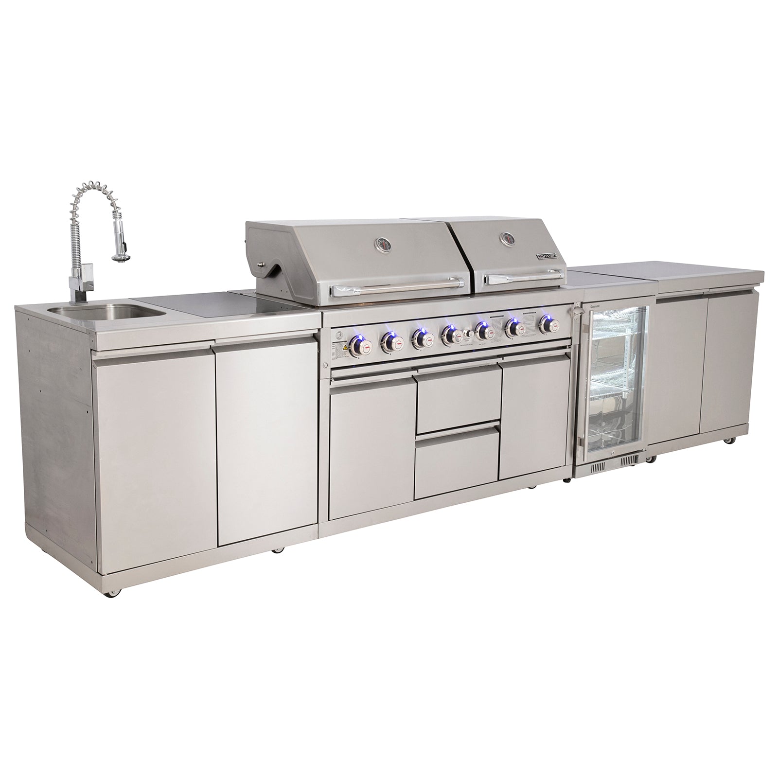 Gasmaster Hero Twin Hood 6 Burner BBQ Kitchen 2