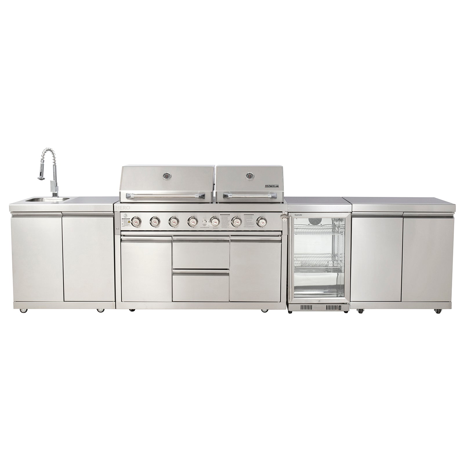 Gasmaster Hero Twin Hood 6 Burner BBQ Kitchen 2