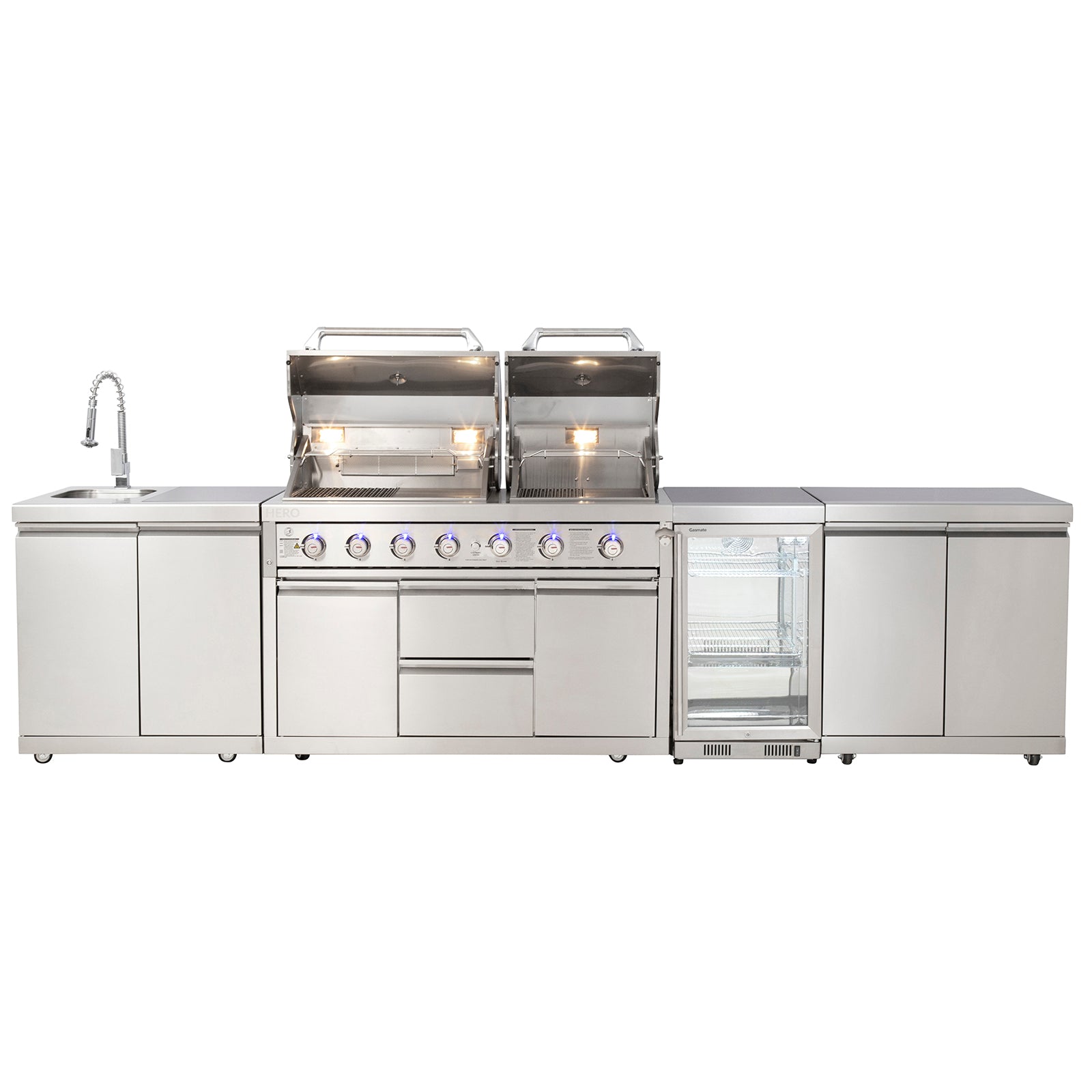 Gasmaster Hero Twin Hood 6 Burner BBQ Kitchen 2