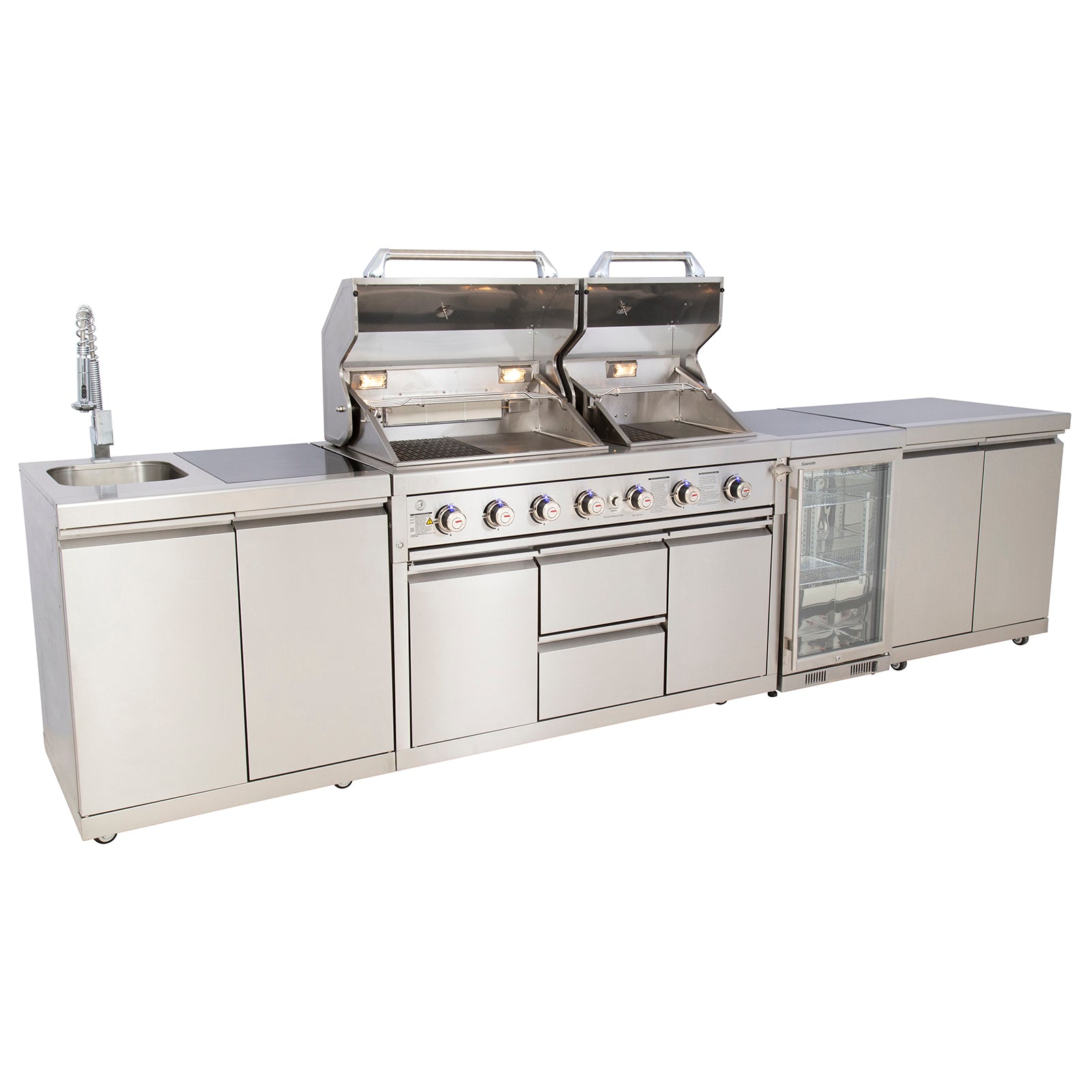 Gasmaster Hero Twin Hood 6 Burner BBQ Kitchen 2