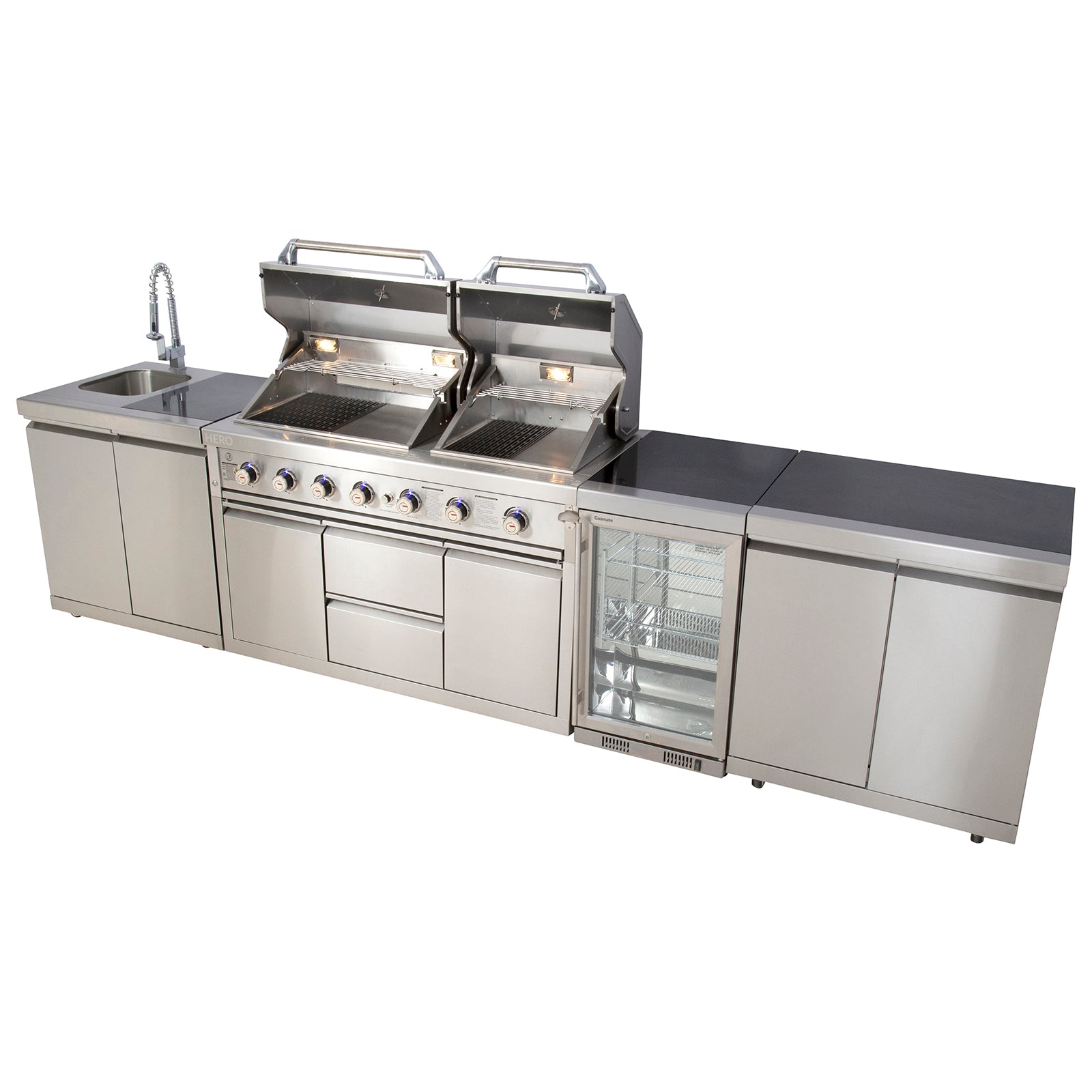 Gasmaster Hero Twin Hood 6 Burner BBQ Kitchen 2