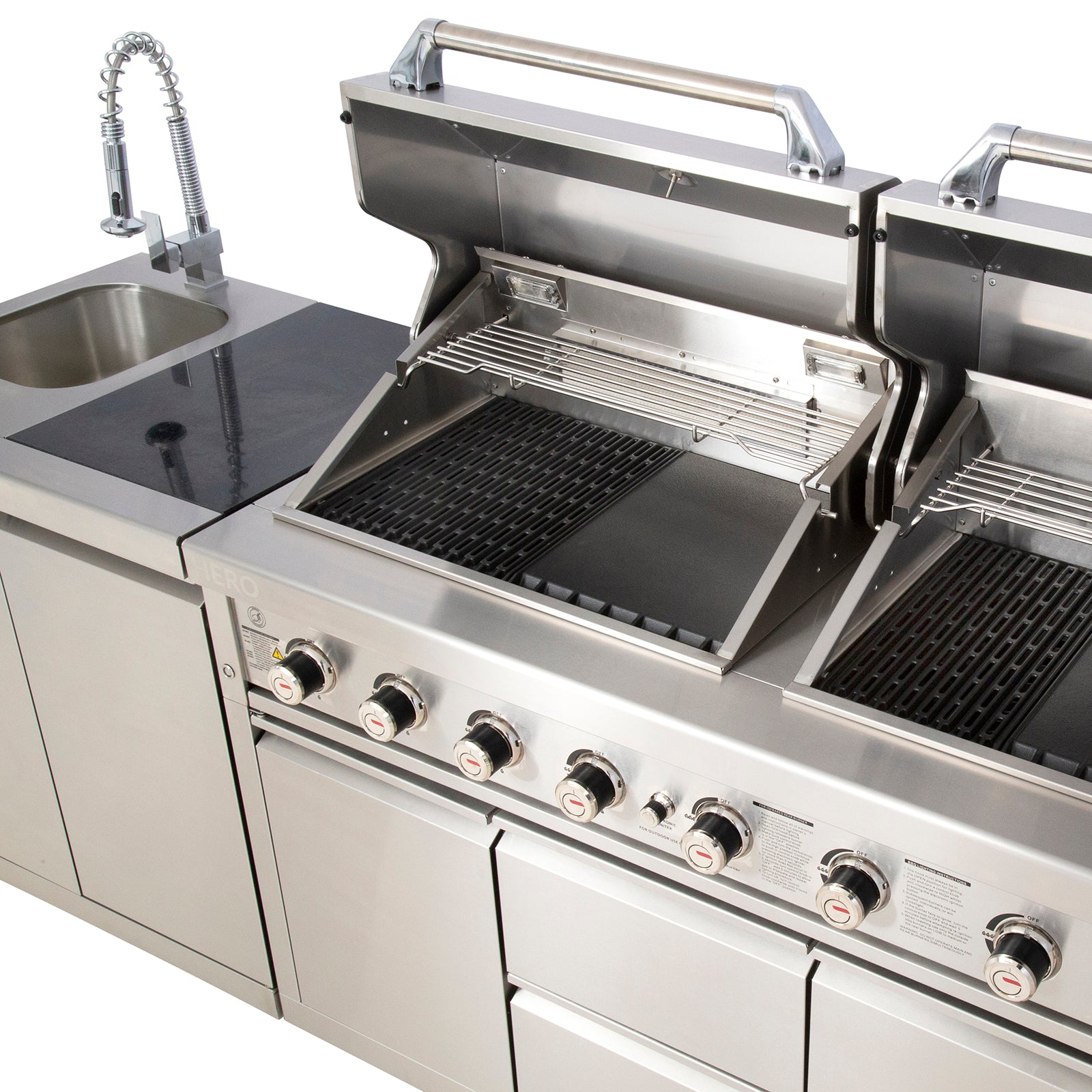 Gasmaster Hero Twin Hood 6 Burner BBQ Kitchen 2