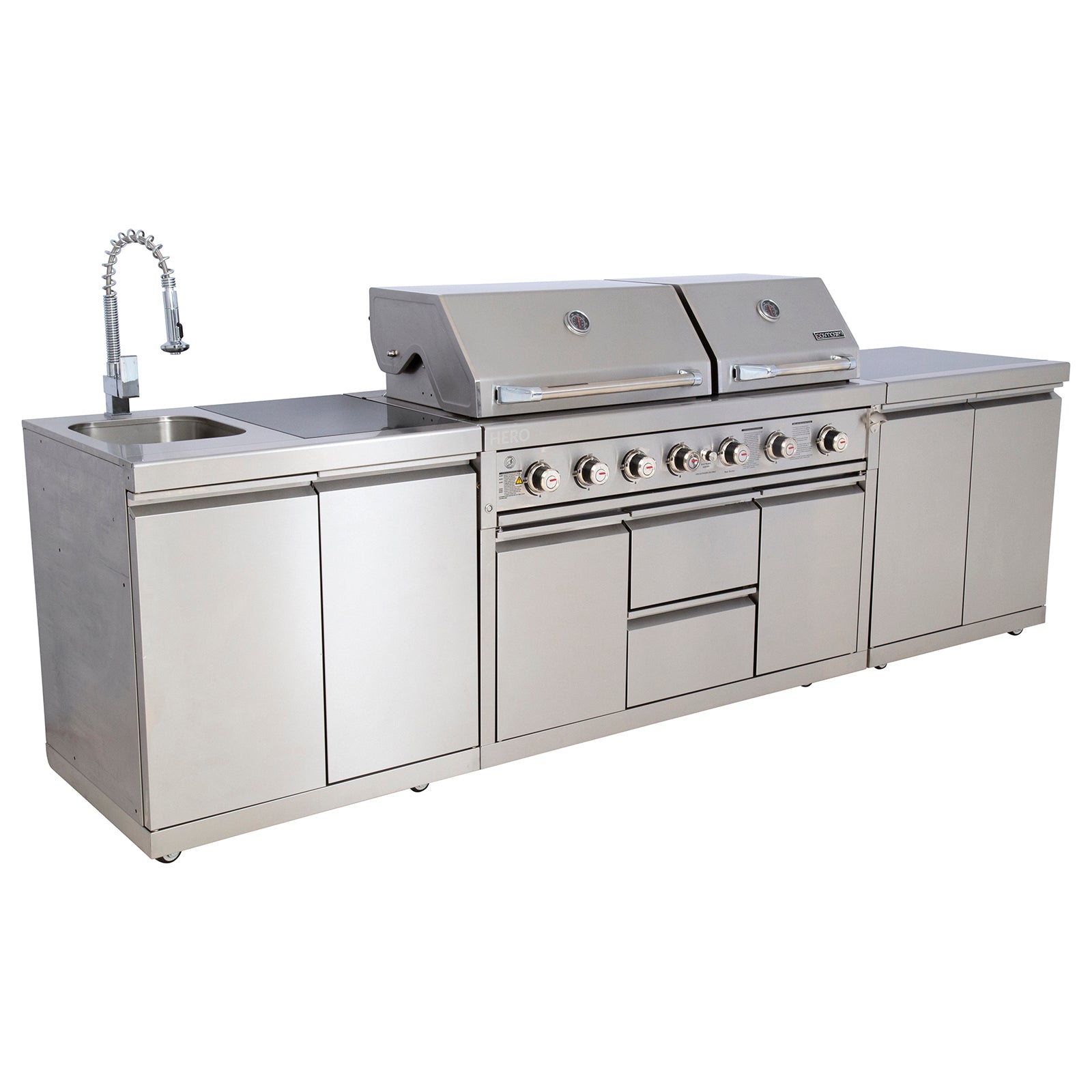 Gasmaster Hero Twin Hood 6 Burner BBQ Kitchen 3