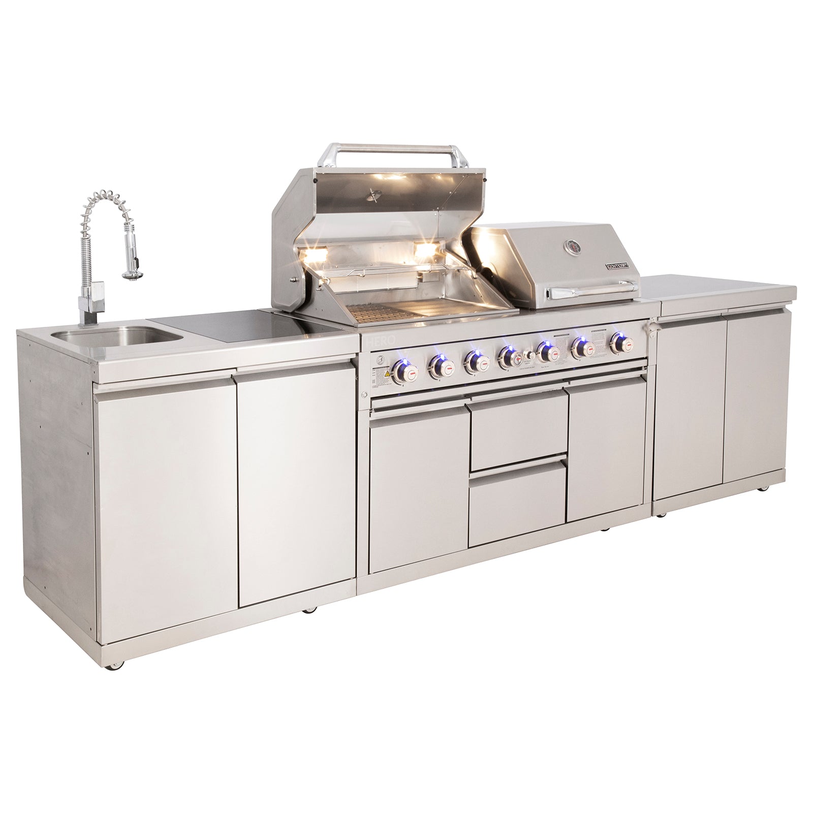 Gasmaster Hero Twin Hood 6 Burner BBQ Kitchen 3