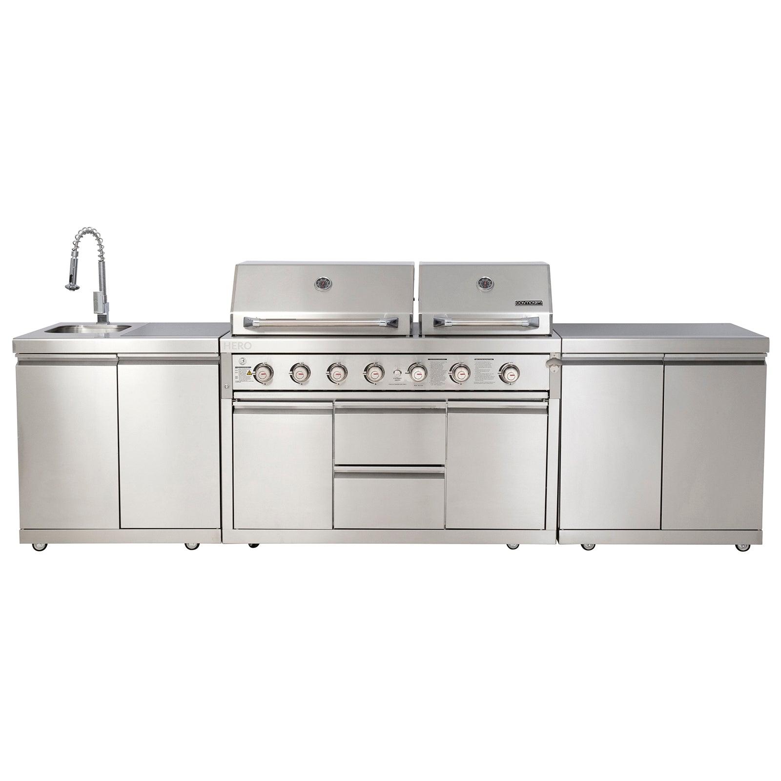 Gasmaster Hero Twin Hood 6 Burner BBQ Kitchen 3