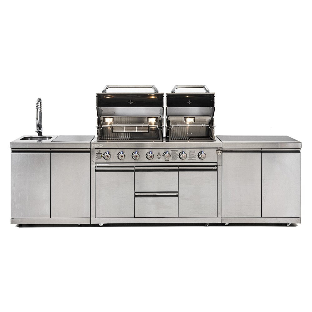 Gasmaster Hero Twin Hood 6 Burner BBQ Kitchen 3