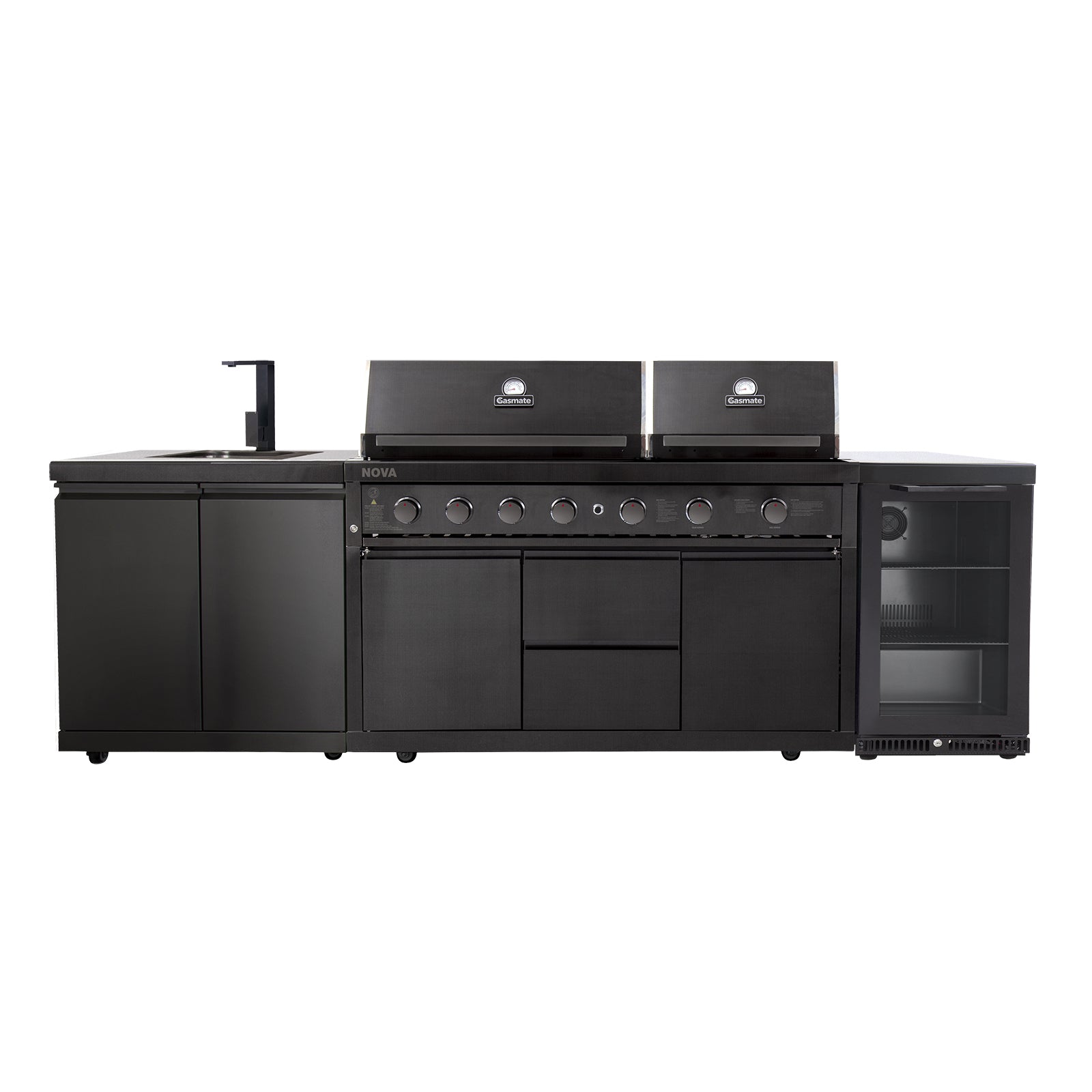 Gasmate Nova Graphite Twin Hood 6-Burner BBQ Kitchen Package 3