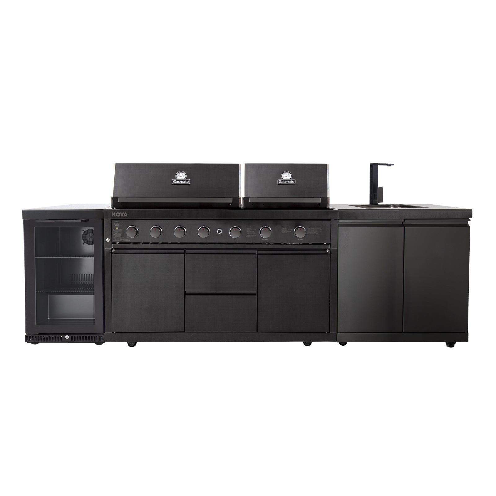 Gasmate Nova Graphite Twin Hood 6-Burner BBQ Kitchen Package 3