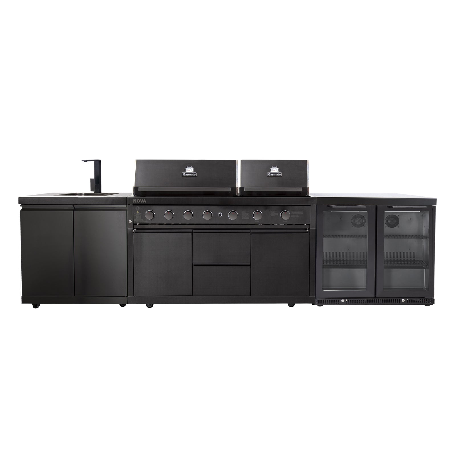 Gasmate Nova Graphite Twin Hood 6-Burner BBQ Kitchen Package 3