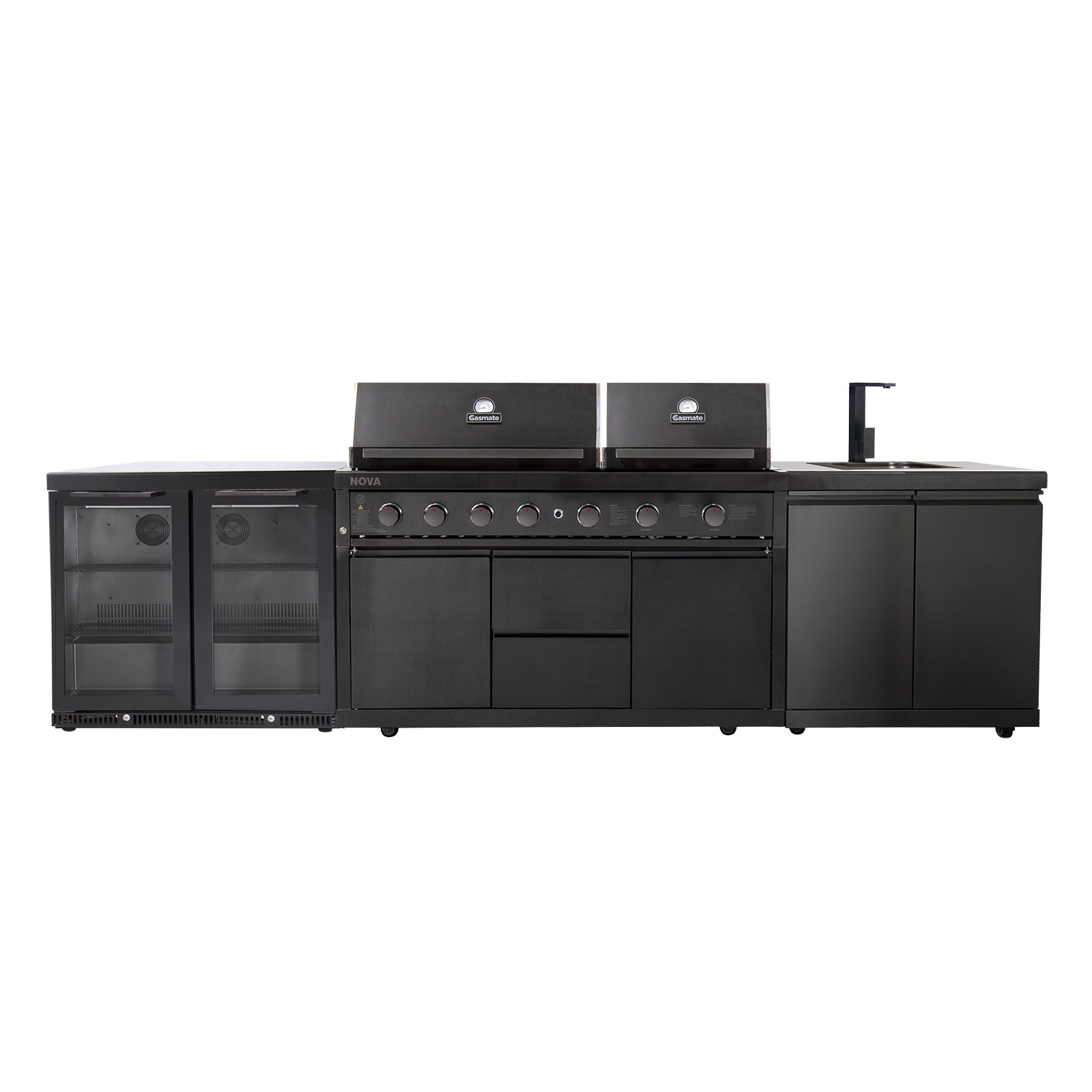 Gasmate Nova Graphite Twin Hood 6-Burner BBQ Kitchen Package 3