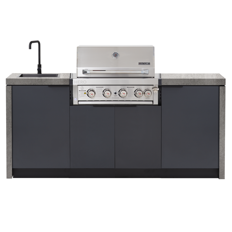 Cabinex Hero 4-Burner Kitchen Package with Porcelain Benchtop