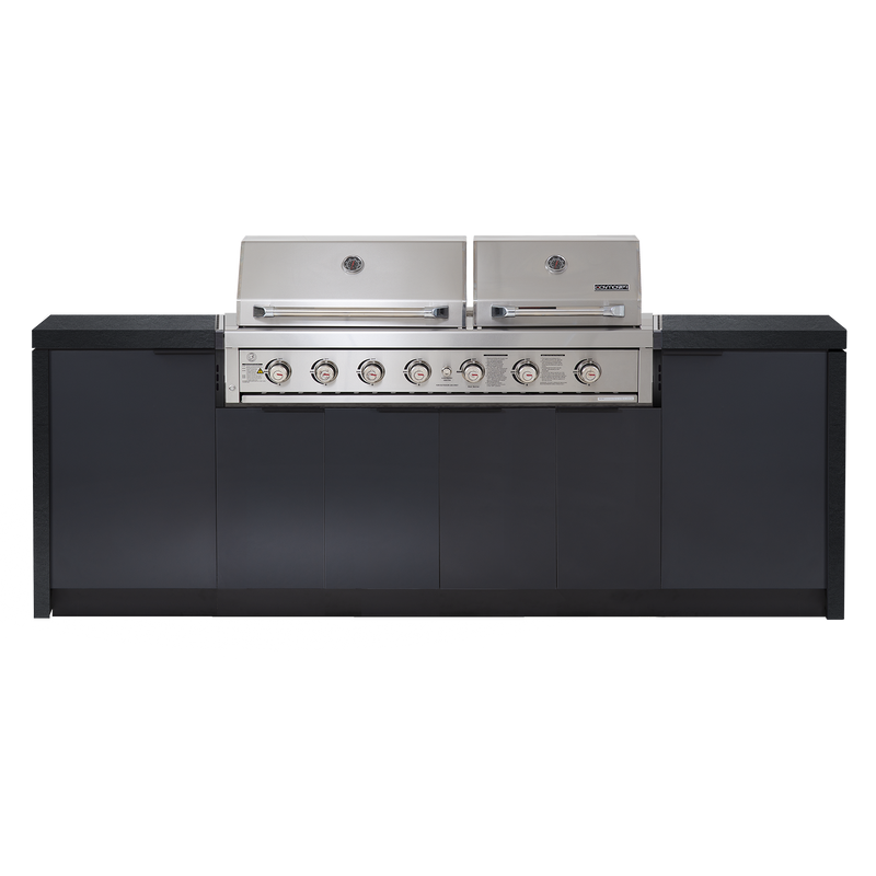 Cabinex Hero Twin Hood 6 Burner Package with Porcelain Benchtop