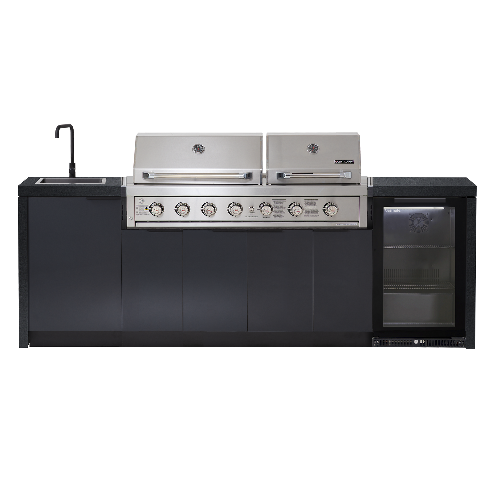 Cabinex Hero Twin Hood 6 Burner Package with Porcelain Benchtop