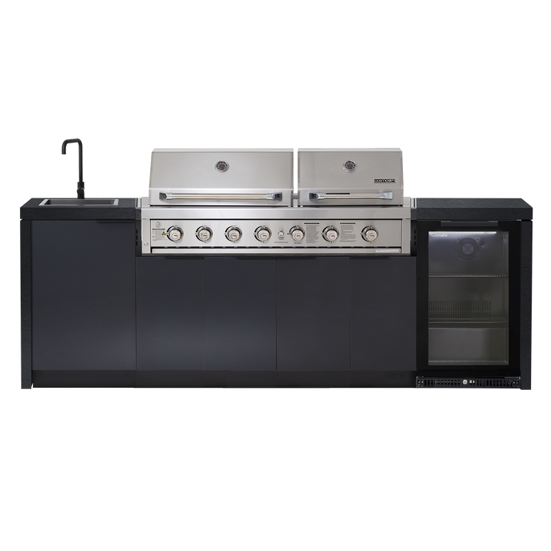 Cabinex Hero Twin Hood 6 Burner Package with Porcelain Benchtop