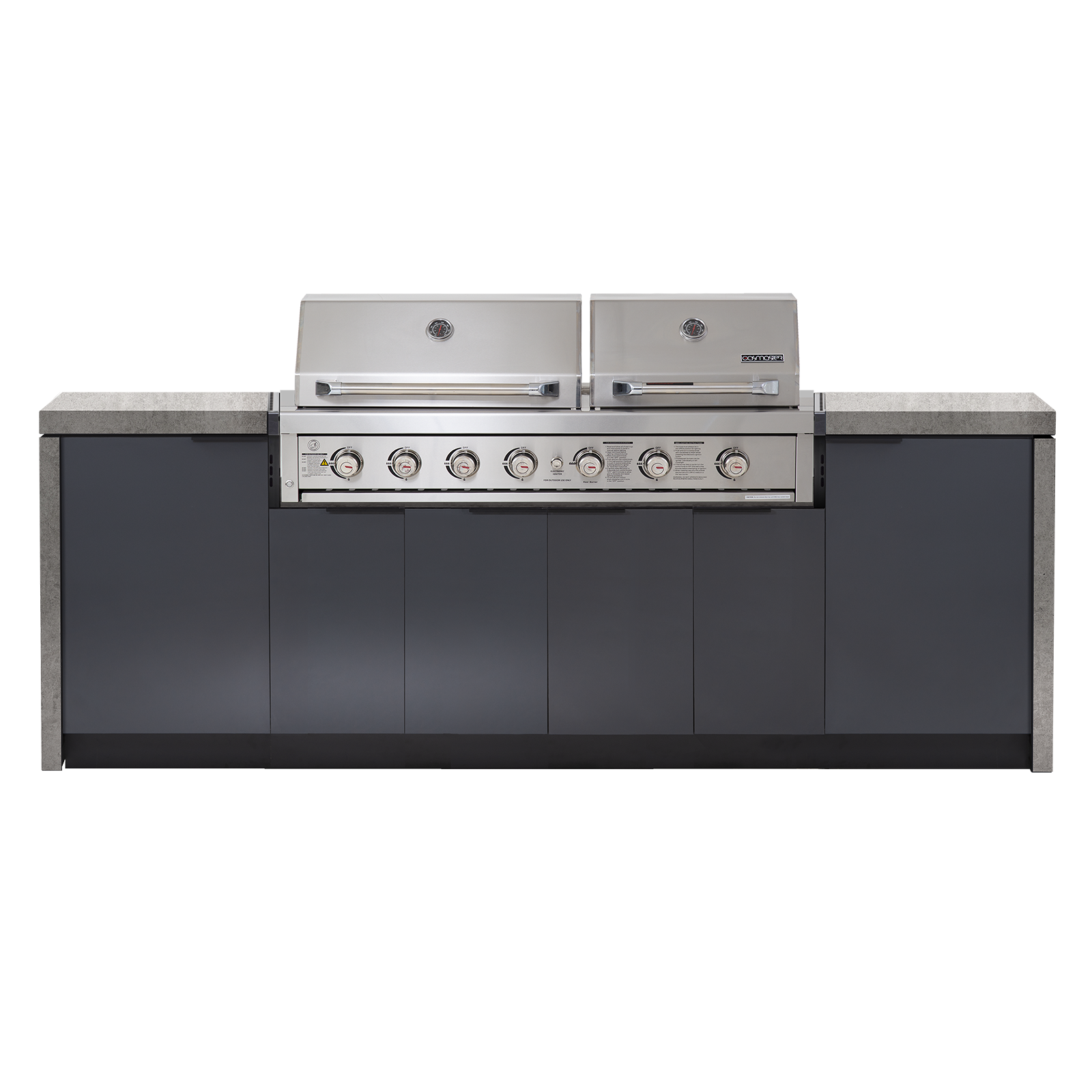 Cabinex Hero Twin Hood 6 Burner Package with Porcelain Benchtop