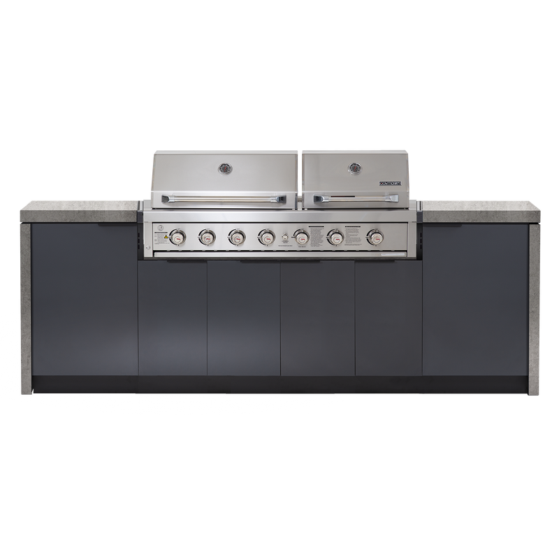 Cabinex Hero Twin Hood 6 Burner Package with Porcelain Benchtop