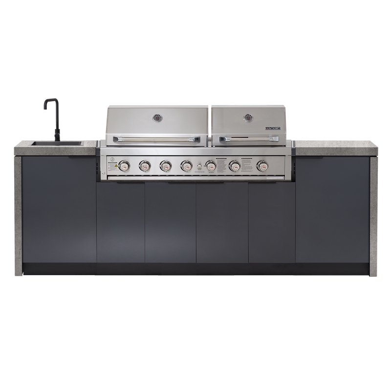 Cabinex Hero Twin Hood 6 Burner Package with Porcelain Benchtop