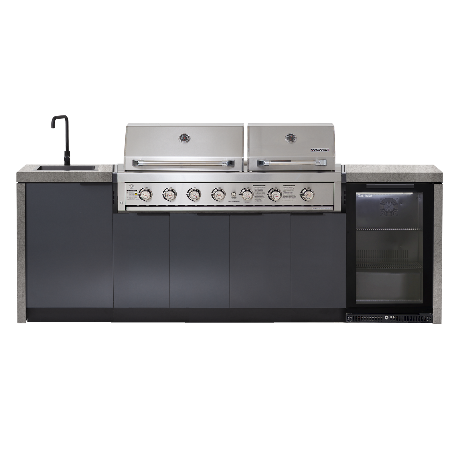 Cabinex Hero Twin Hood 6 Burner Package with Porcelain Benchtop