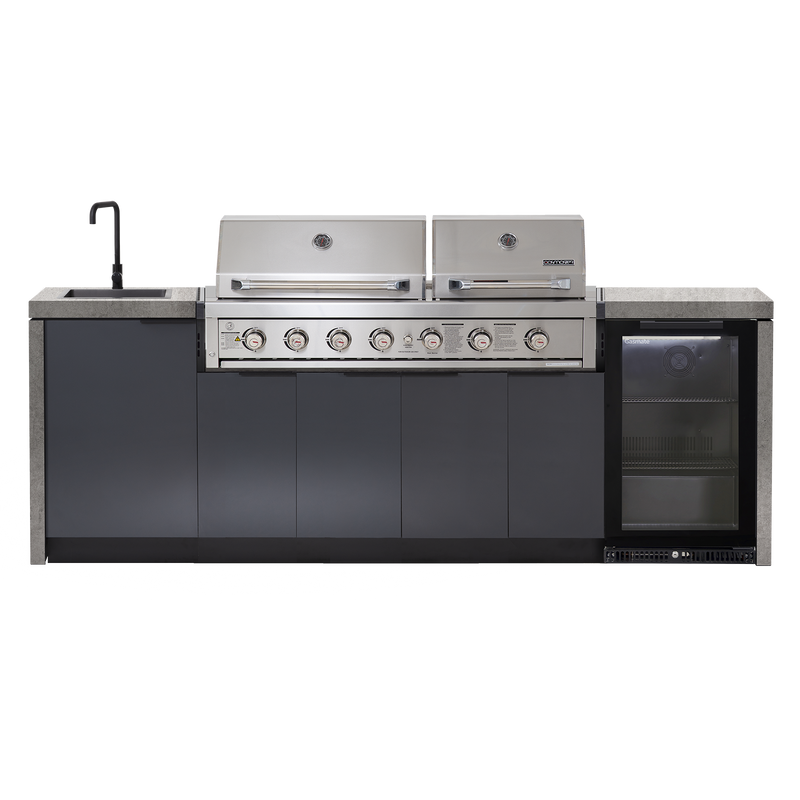 Cabinex Hero Twin Hood 6 Burner Package with Porcelain Benchtop