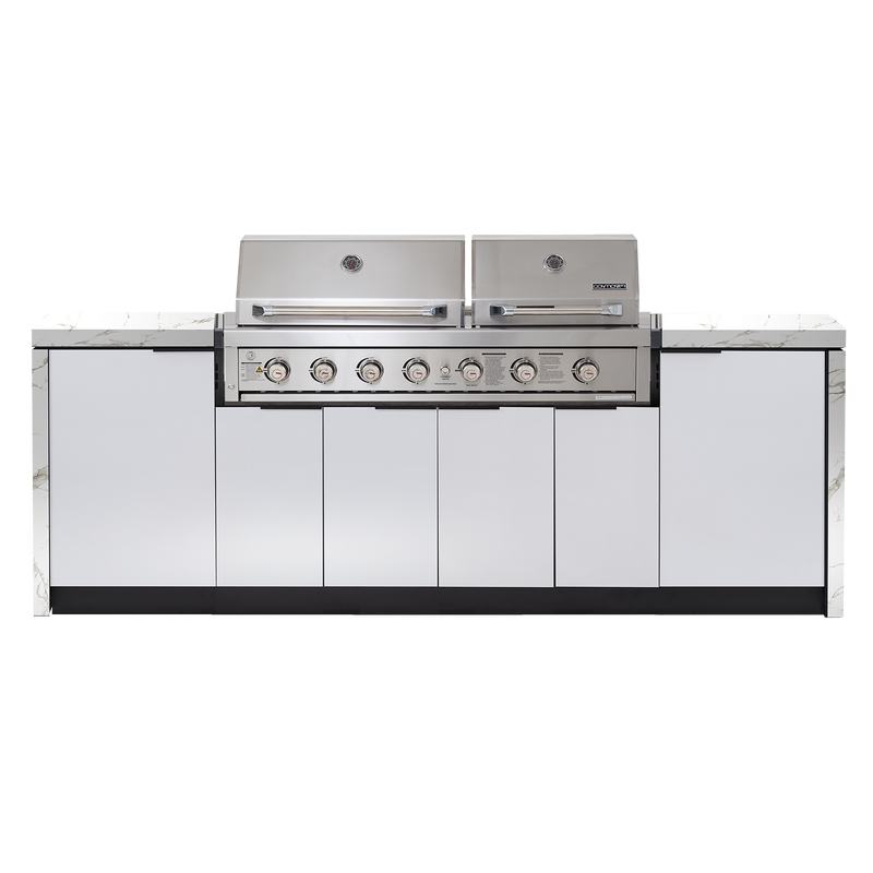 Cabinex Hero Twin Hood 6 Burner Package with Porcelain Benchtop