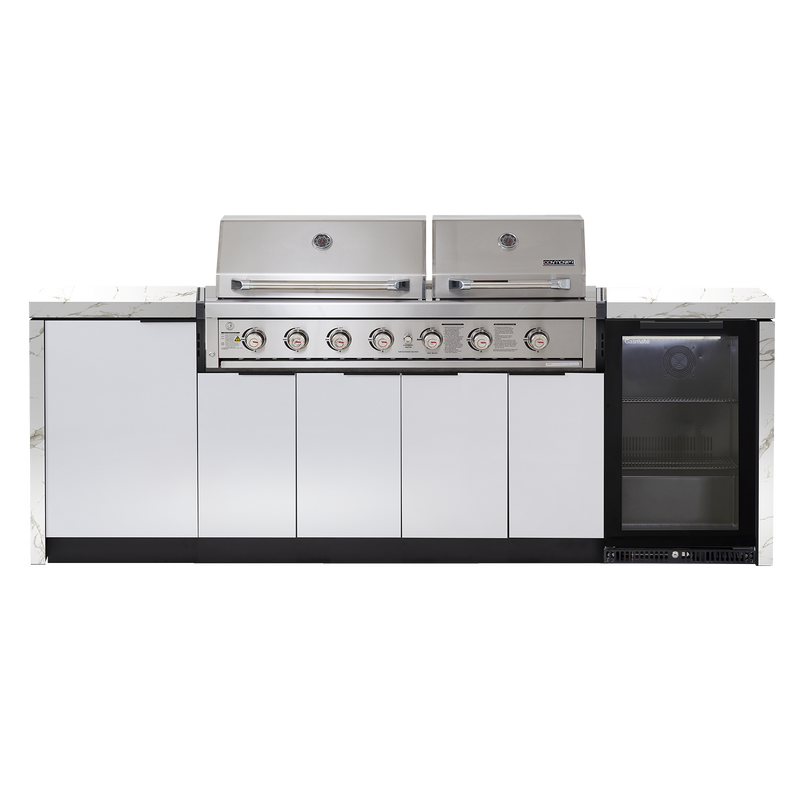 Cabinex Hero Twin Hood 6 Burner Package with Porcelain Benchtop