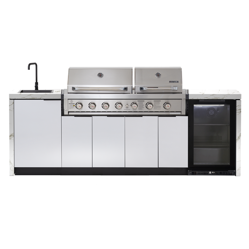 Cabinex Hero Twin Hood 6 Burner Package with Porcelain Benchtop